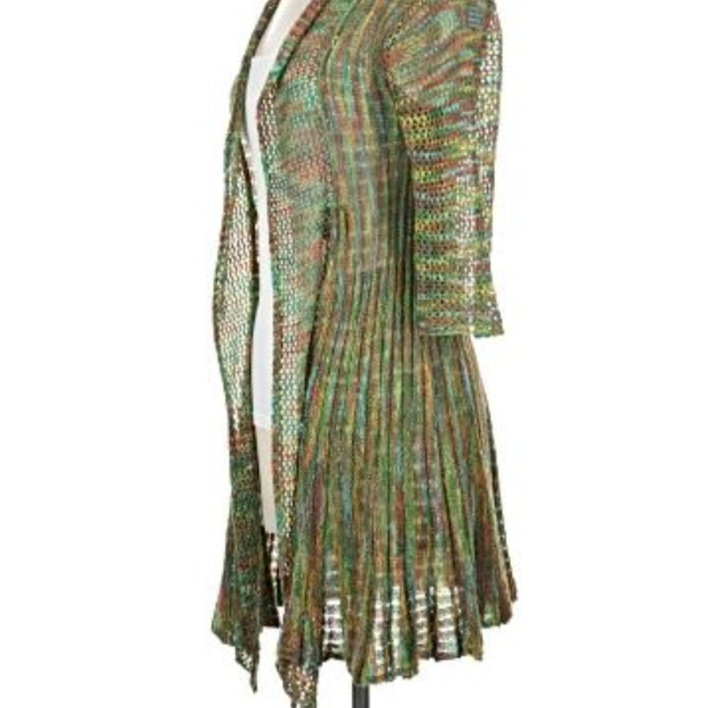 Multicolor Open-Front Cardigan- Size M/L - Picture 2 of 7
